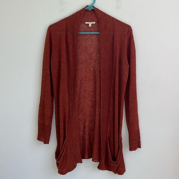 Eileen Fisher 💯 Linen Open Front Cardigan - Picture 1 of 11